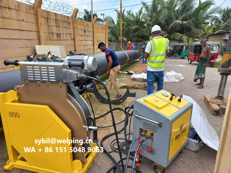 Welping Introduces 800mm Polyethylene Butt Welding Machine with Data Logger for Enhanced Service in Sri Lanka Construction Sites
