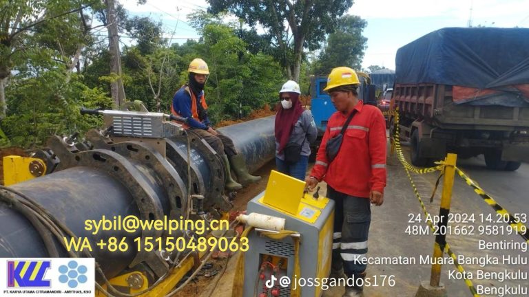 Welping 800mm HDPE Butt Fusion Machine Serving Construction Sites in Indonesia